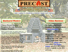 Tablet Screenshot of precastoutdoorfireplaces.com